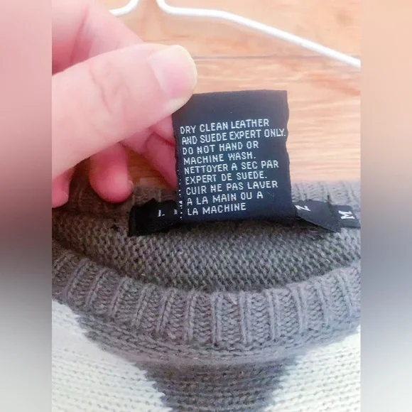 Vintage I.B. Diffusion Argyle Sweater Women’s M Angora Blend Made in Hong Kong